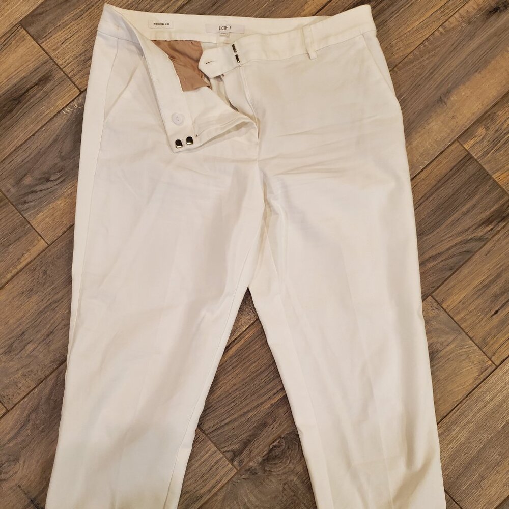 EUC Loft Riviera Slim pants 12 White